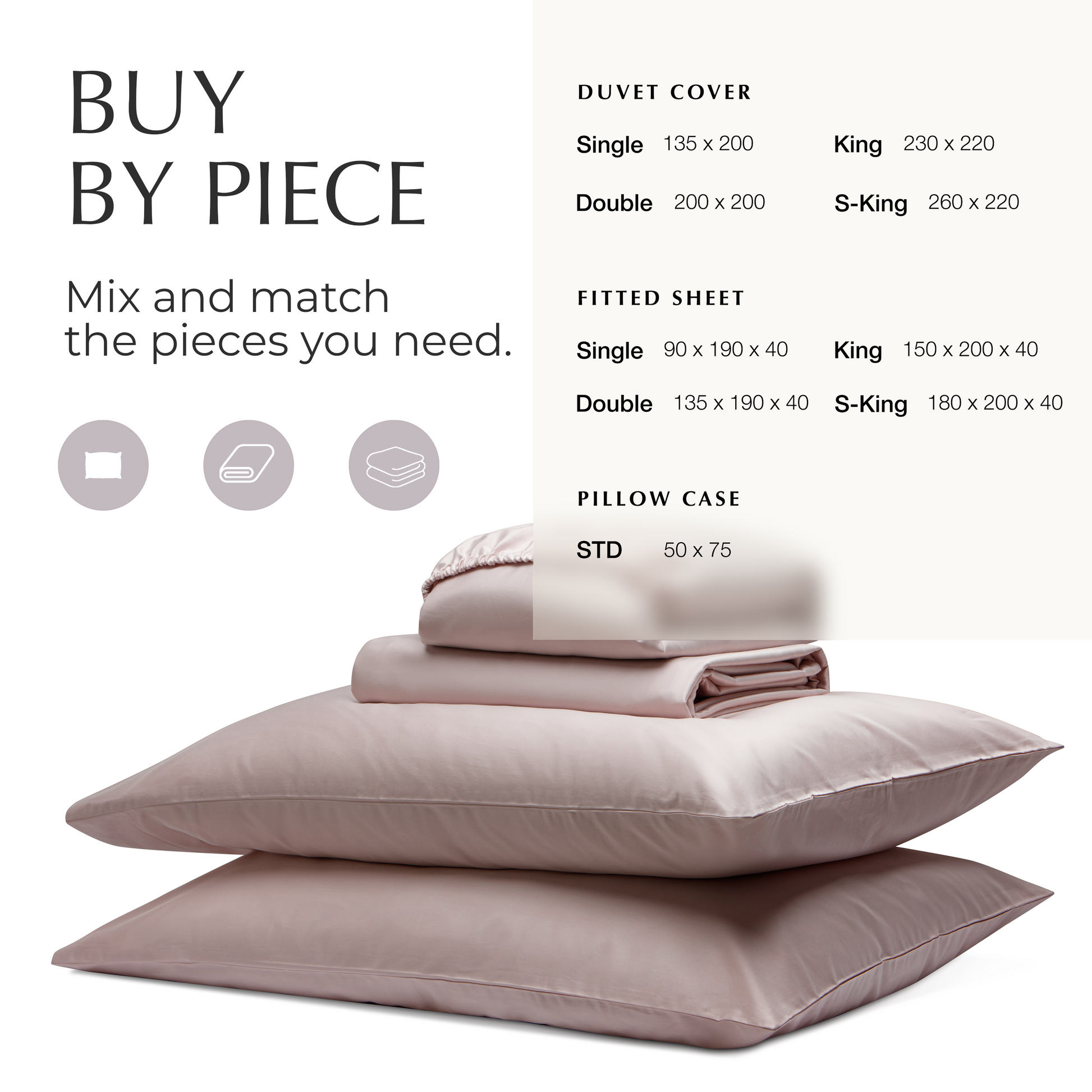 Premium Cotton Sateen Duvet Cover with Mother-of-Pearl Buttons «LUMEN»
