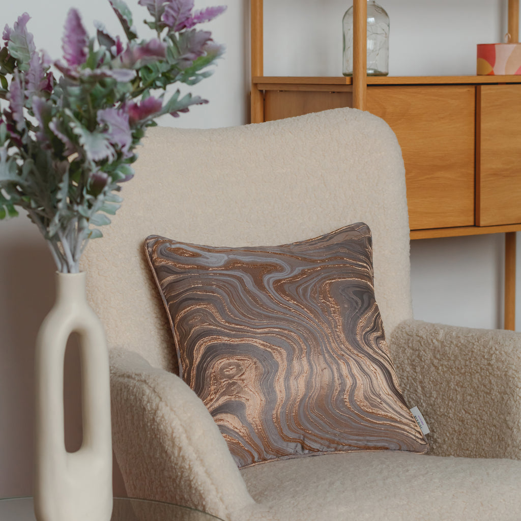 3D Jacquard Cushion Cover - STONE GREY