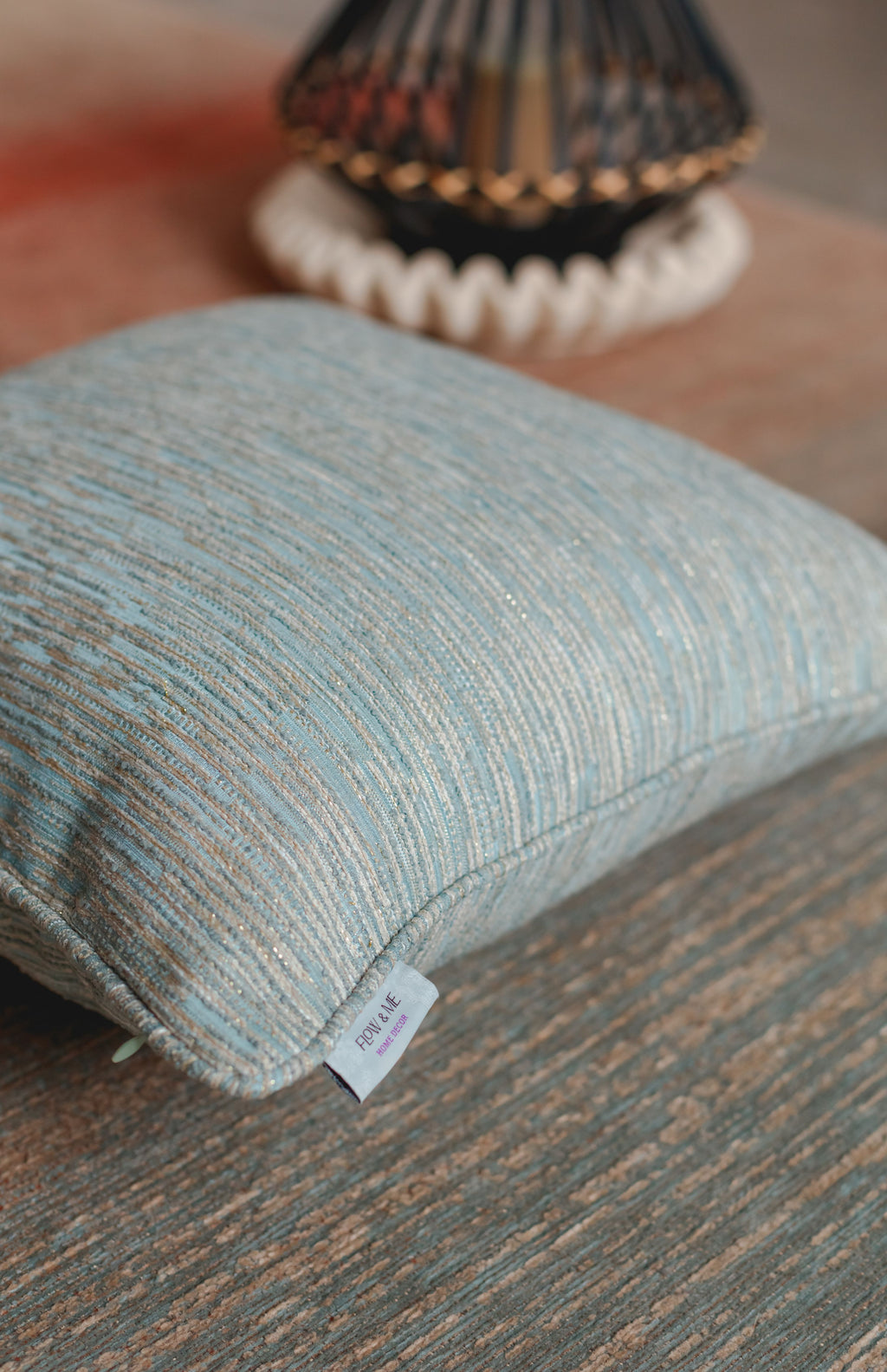 3D Jacquard Cushion Cover - IRIDESCENT BLUE