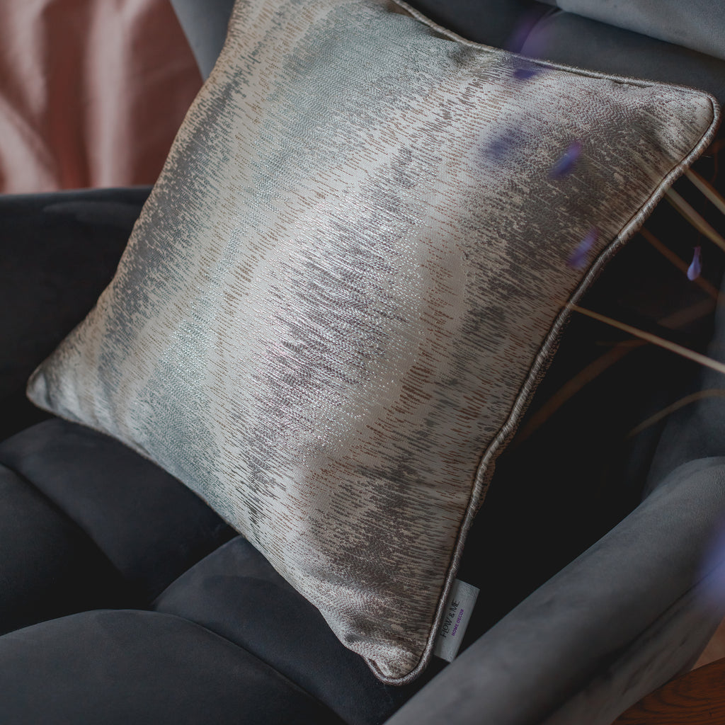 3D Jacquard Cushion Cover - SILVER FROST