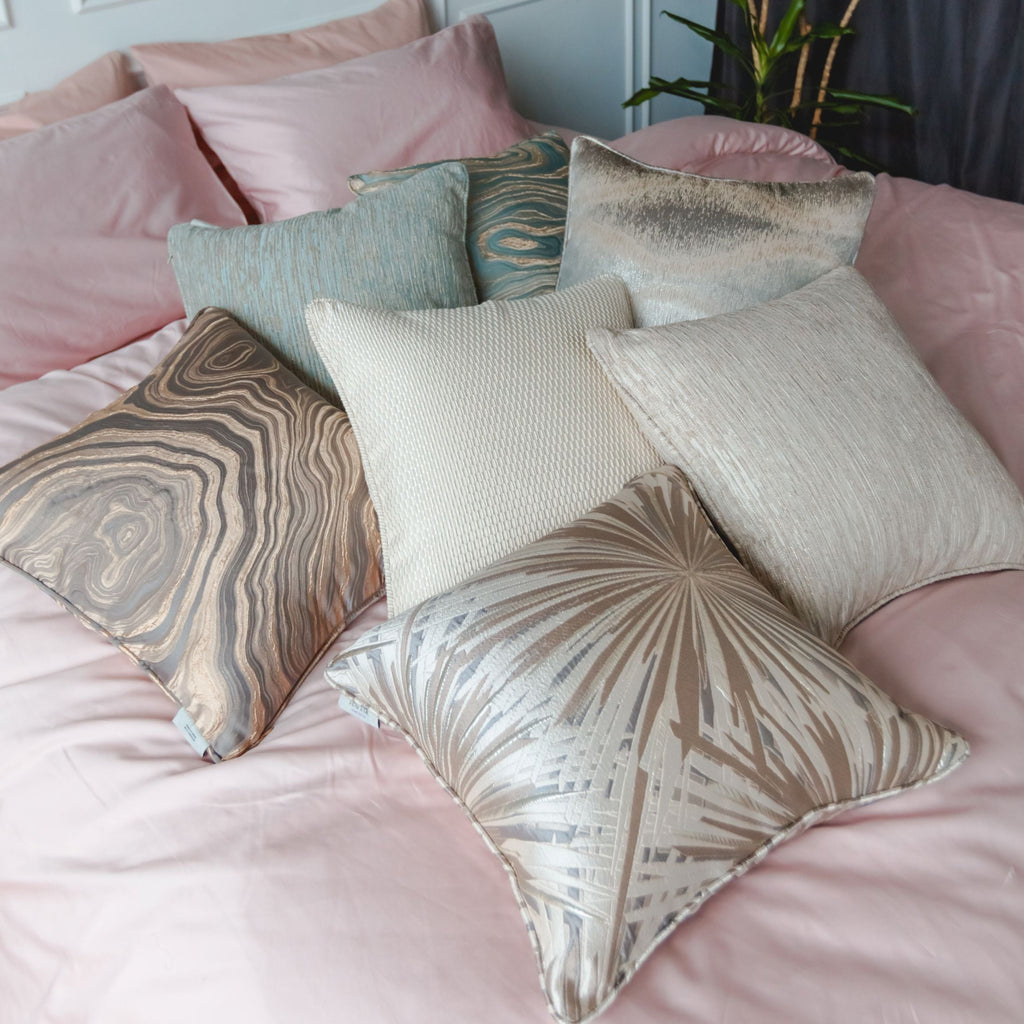 3D Jacquard Cushion Cover - PEARL IVORY