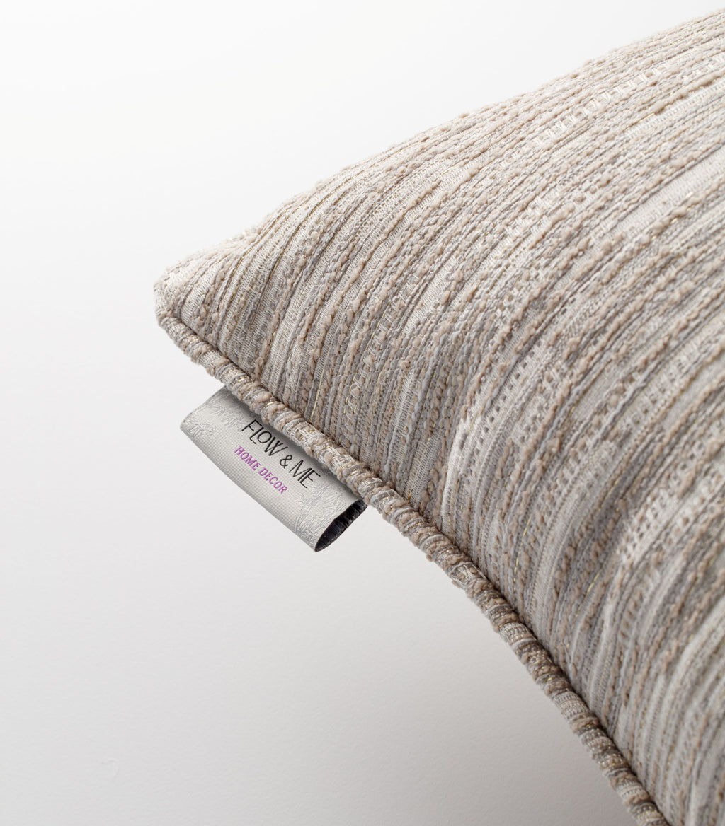 3D Jacquard Cushion Cover - IVORY RAIN