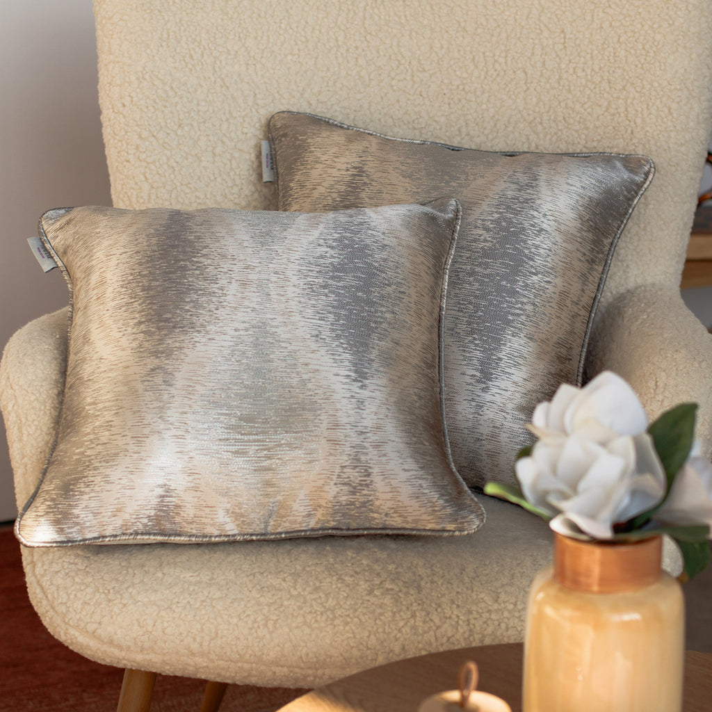 3D Jacquard Cushion Cover - SILVER FROST