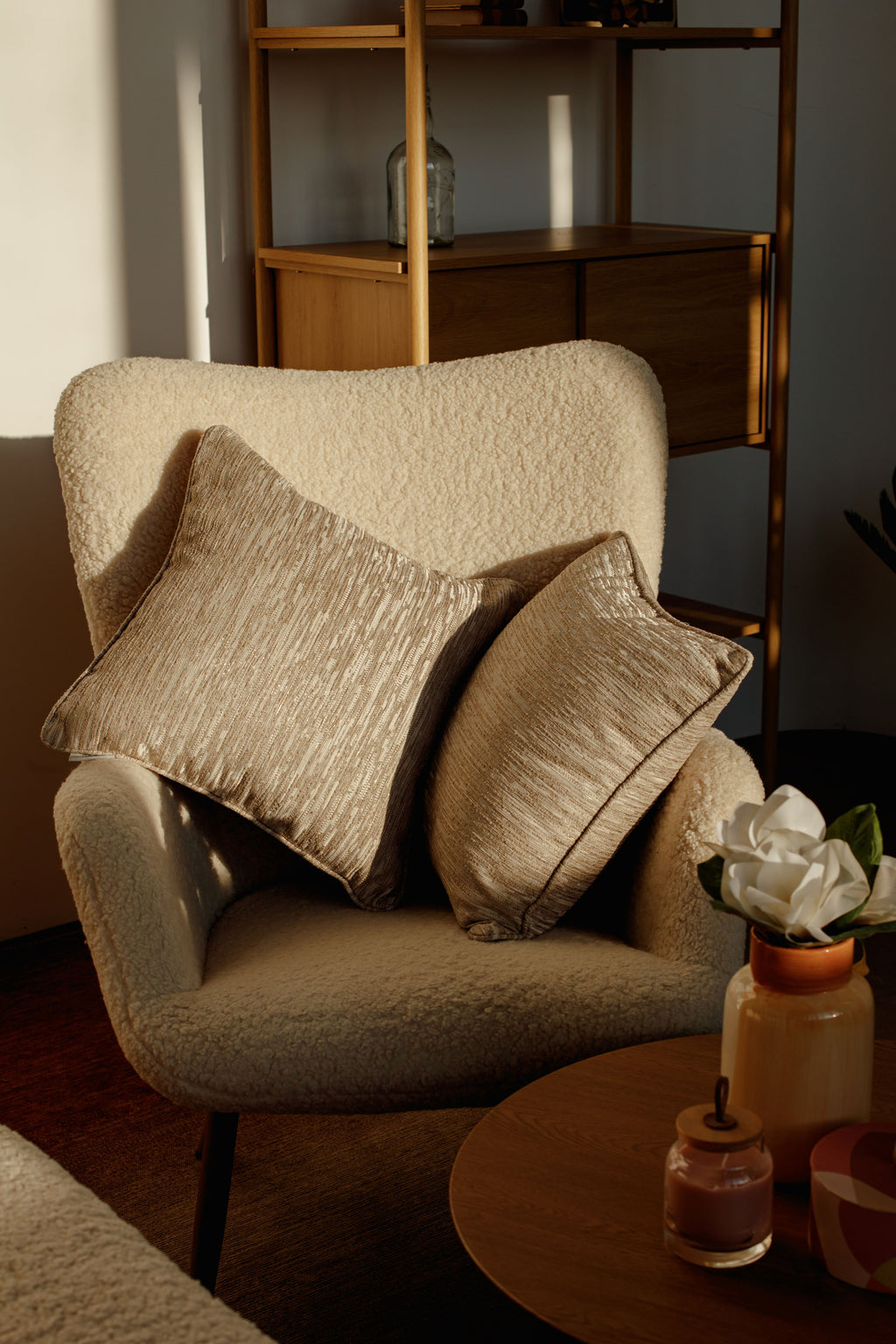 3D Jacquard Cushion Cover - IVORY RAIN