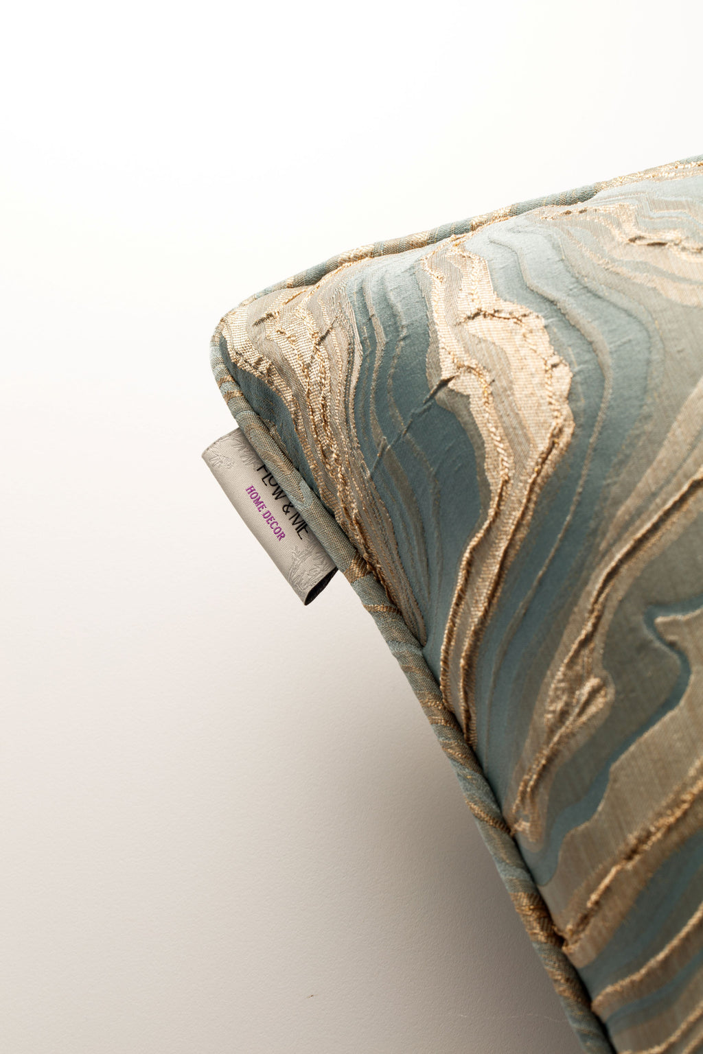 3D Jacquard Cushion Cover - SEAFOAM GOLD