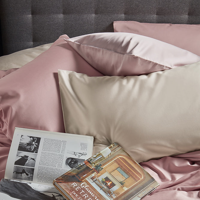 Premium Cotton Sateen Pillowcases (Set of 2) «LUMEN»