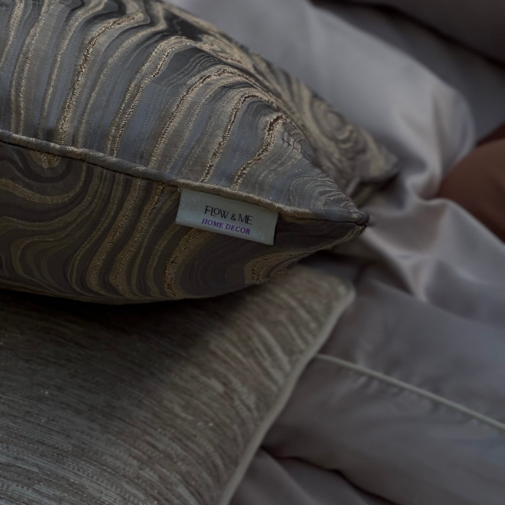 3D Jacquard Cushion Cover - SEAFOAM GOLD