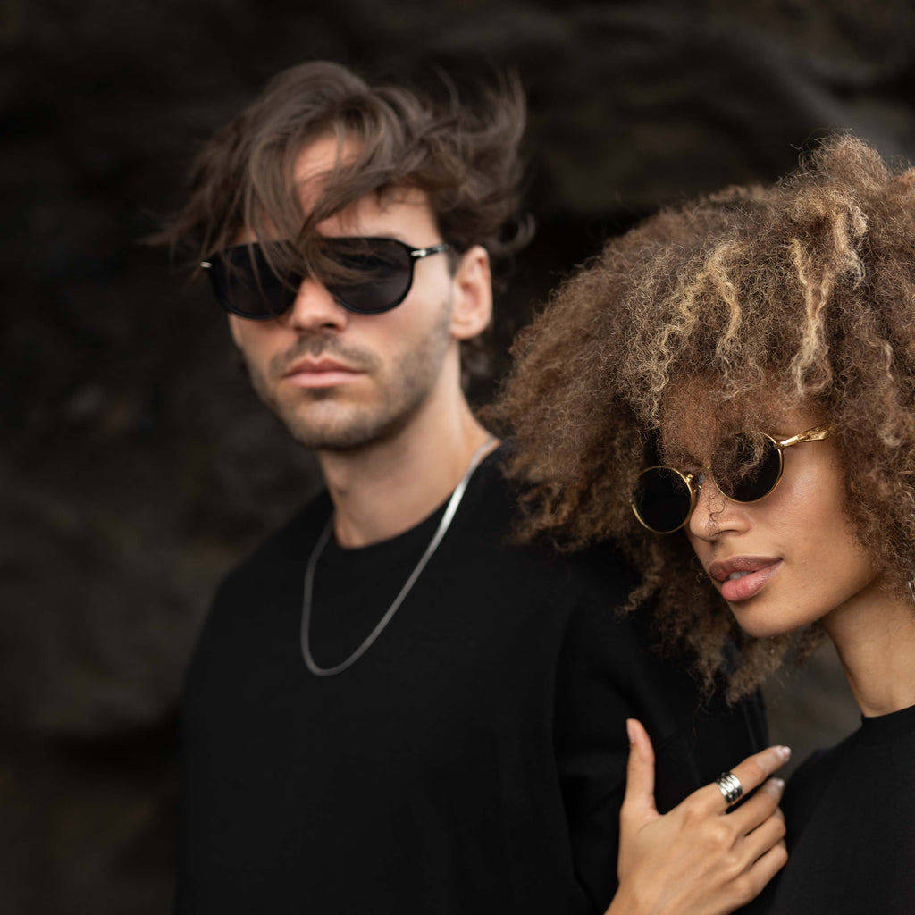 "THE FLOW" Silk Blend Oversized  T-Shirt - BLACK