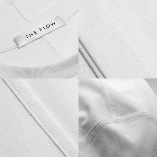 "THE FLOW"  Silk Blend Oversized T-Shirt  - WHITE