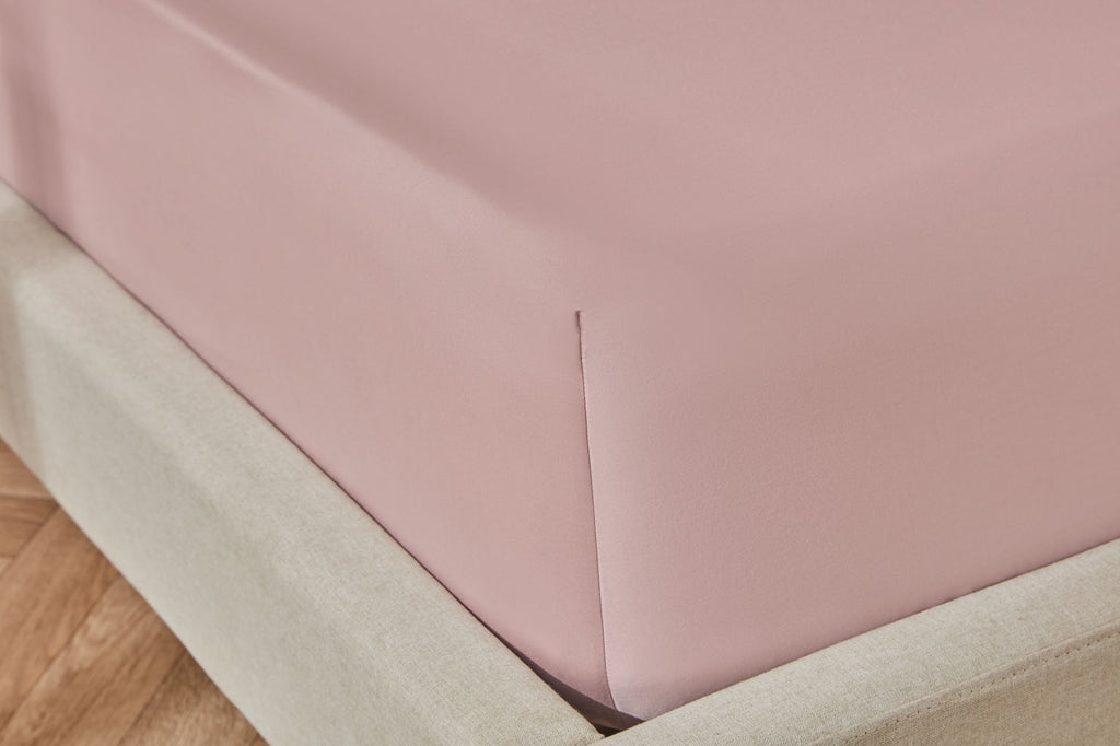 Premium Cotton Sateen Fitted Sheet «LUMEN» ROSE