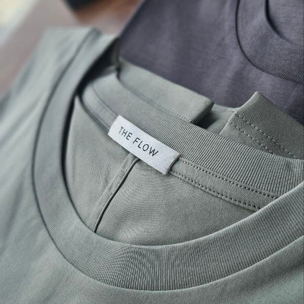 "THE FLOW" Silk Blend Oversized T-Shirt - GREEN