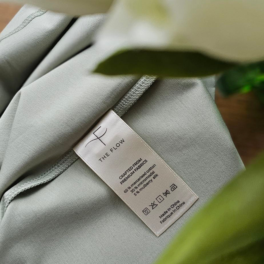 "THE FLOW" Silk Blend Oversized T-Shirt - GREEN